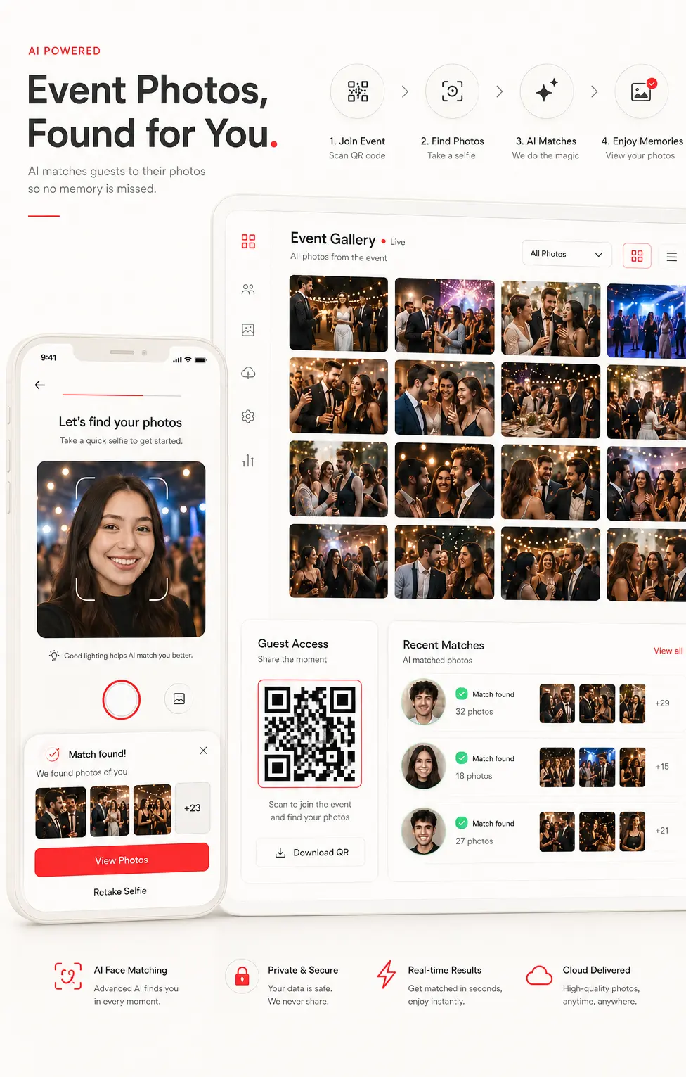 AI Guest Gallery helping event guests find their own photos